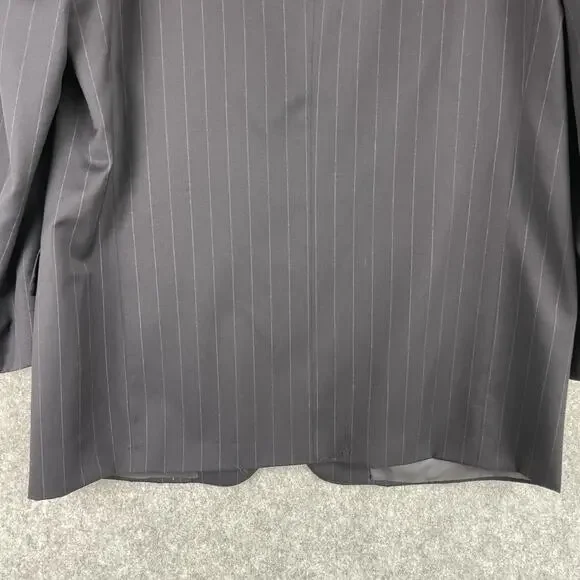 VTG Ermenegildo Zegna Blazer Mens IT 52R US 42R Blue Stripe Wool 3 Button Neiman
